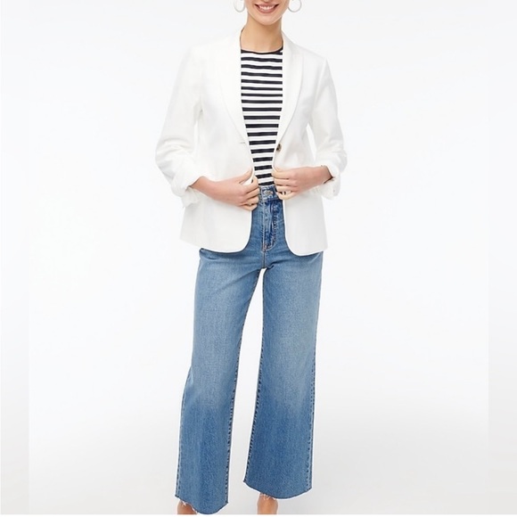 J. Crew Factory Jackets & Blazers - J. Crew Factory Two-Button Blazer - white - size 10